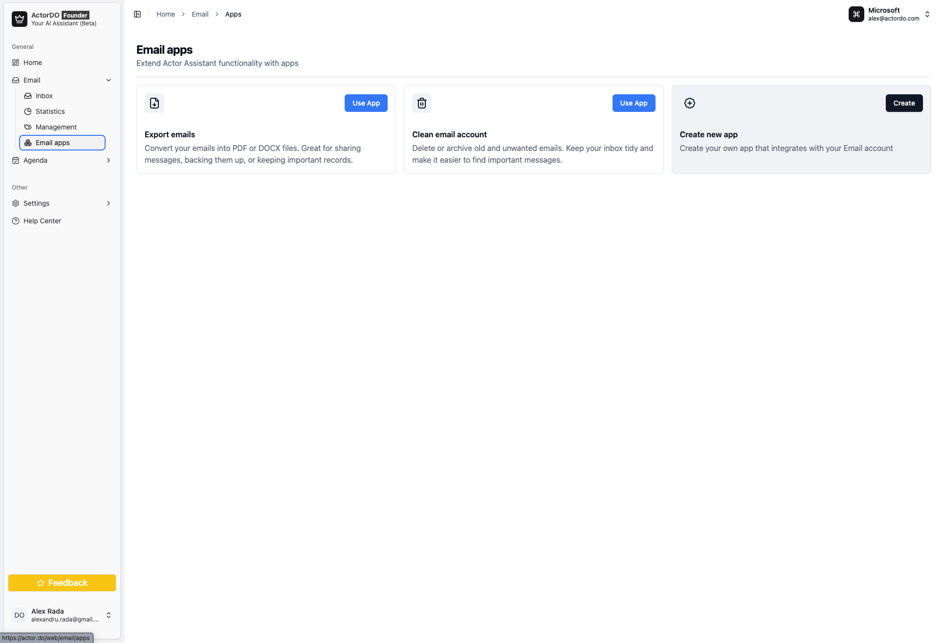 actor-dash-email-apps